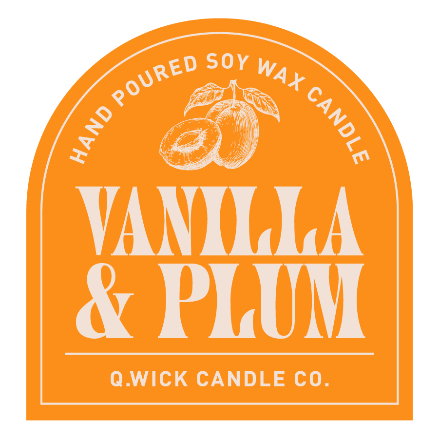 Q.Wick Candle Co. VANILLA & PLUM SOY CANDLE