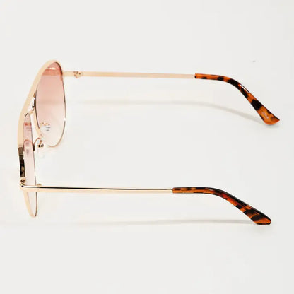 Metal Frame Double Bridge Sunglasses