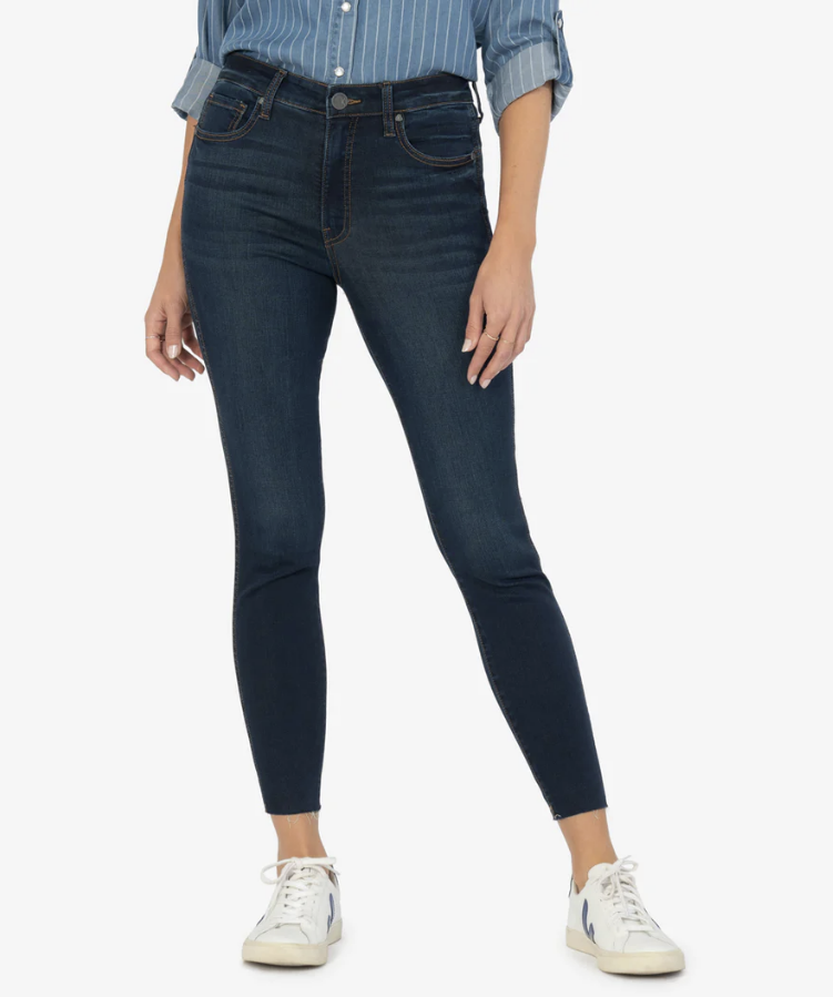 Connie High Rise Fab Ab Slim Fit Ankle Skinny (Alter Wash)